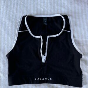 Balance Athletica quarter zip bra